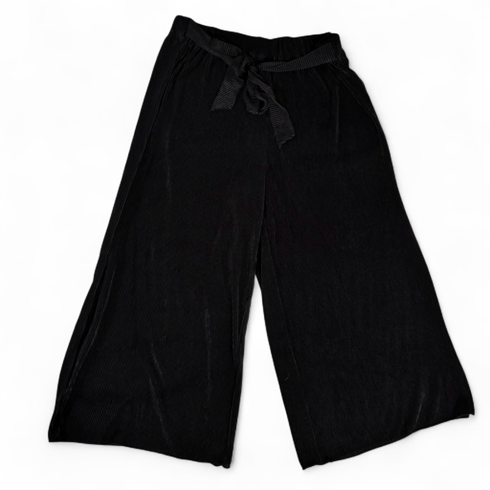 Ellen Tracy Women’s Medium Navy Smocked Waist Wide Leg Pants